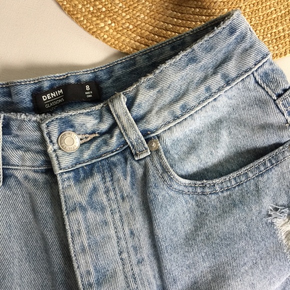 Glassons denim shorts 8 high waist jeans cut offs - Picture 3 of 5
